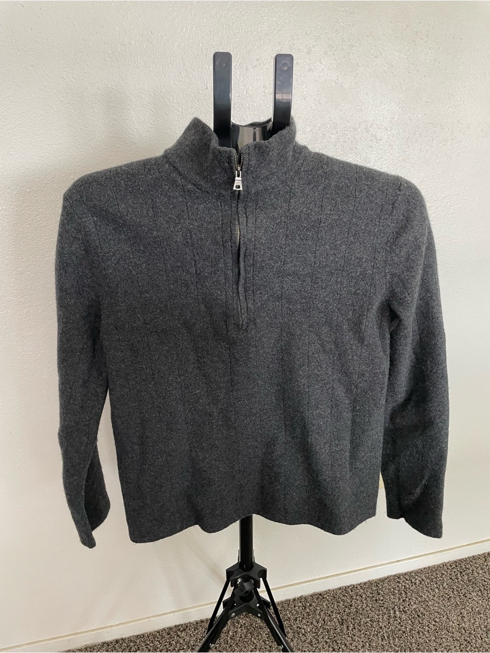 Charcoal Half-Zip Sweater